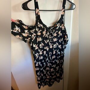 Floral Cold Shoulder Romper